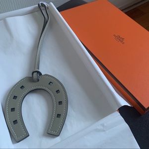 Hermes Paddock Horseshoe Leather Bag Charm